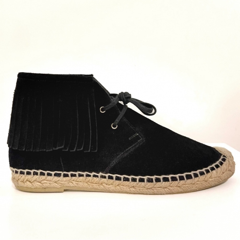 Saint Laurent Espadrille fringe suede booties - Picture 5 of 6